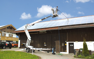 Reinigung der Solaranlage